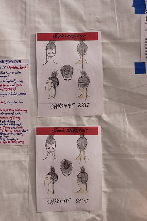 NYFW: Chuck Amos' Braids and Buns at Chromat