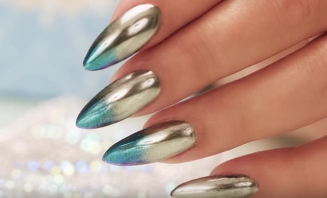 Chrome/Mirror Two-Color Fade Nail Tutorial