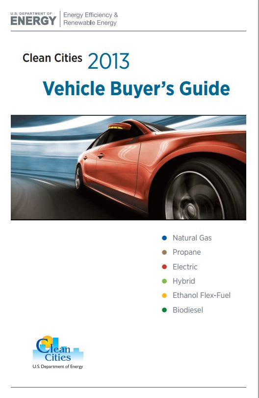 Clean Cities Releases 2013 Vehicle Buyer’s Guide