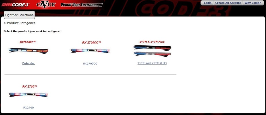 Code 3 Introduces C3VUE Web-based Product Configurator