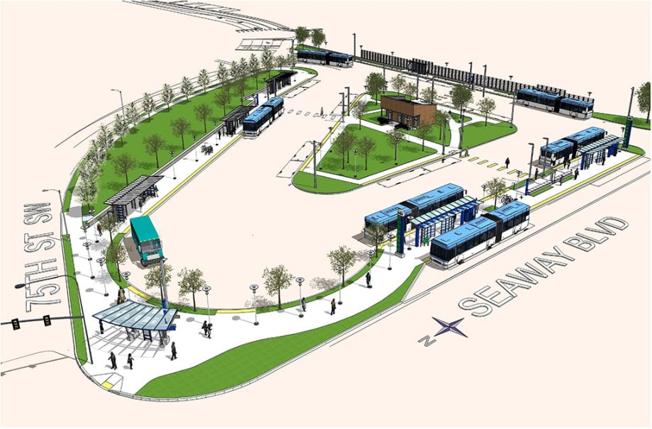 Construction begins on Community Transit bus hub