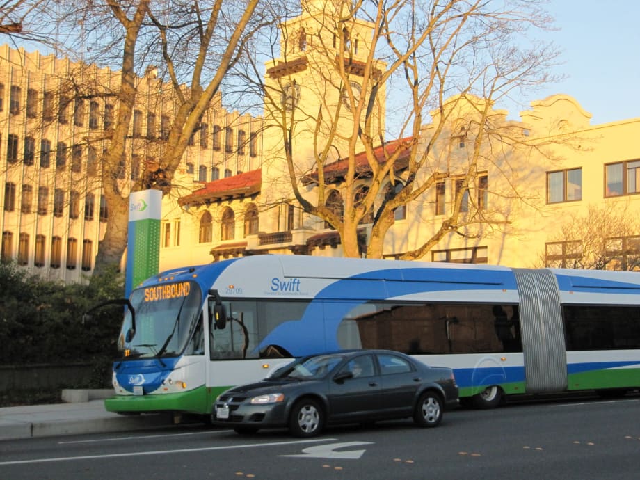 A Community Transit Swift Articulated Bus