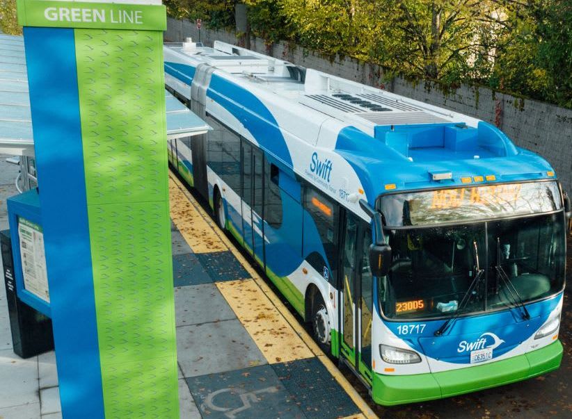 A Community Transit Swift Green Line bus