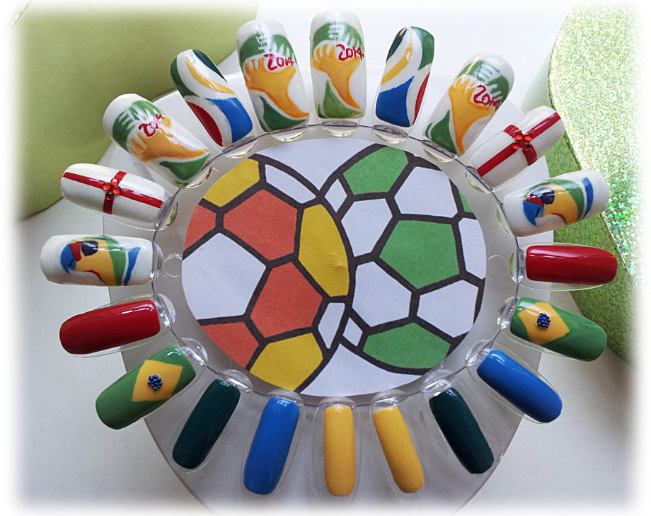 World Cup 2014 Nail Art