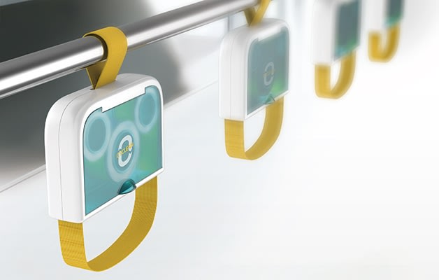 Designers unveil self-cleaning subway grips