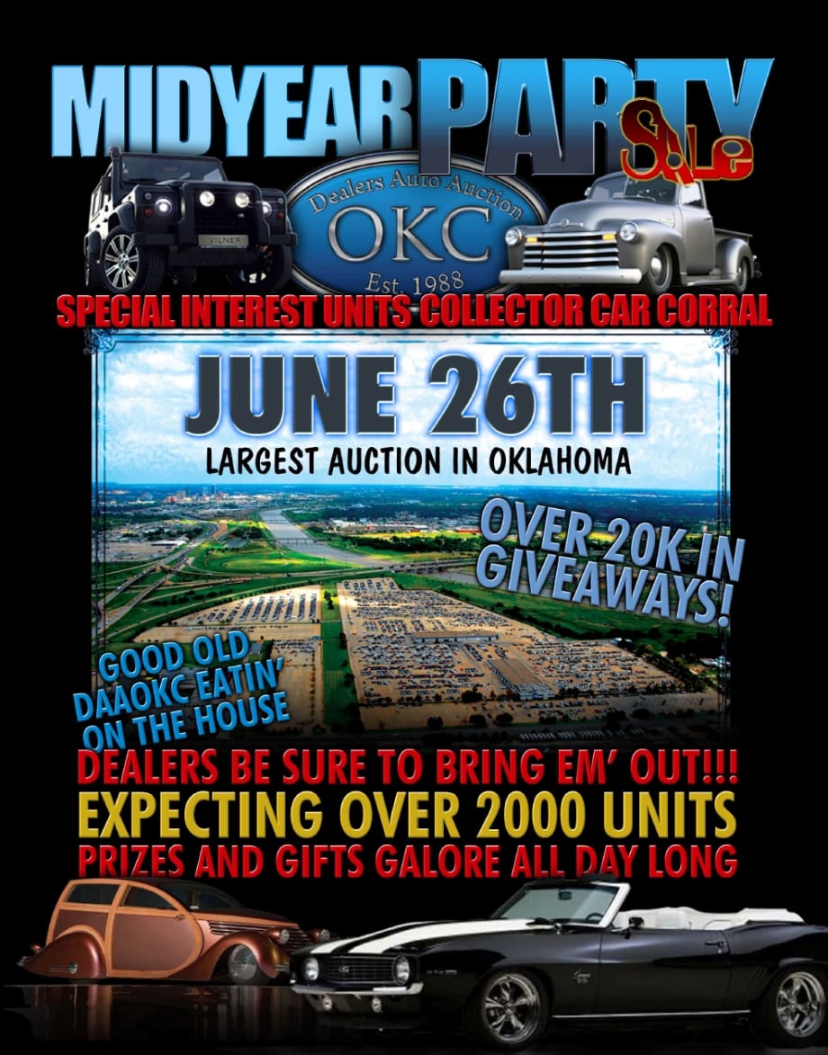 Dealers Auto Auction of Oklahoma City's Mid-Year Party Sale