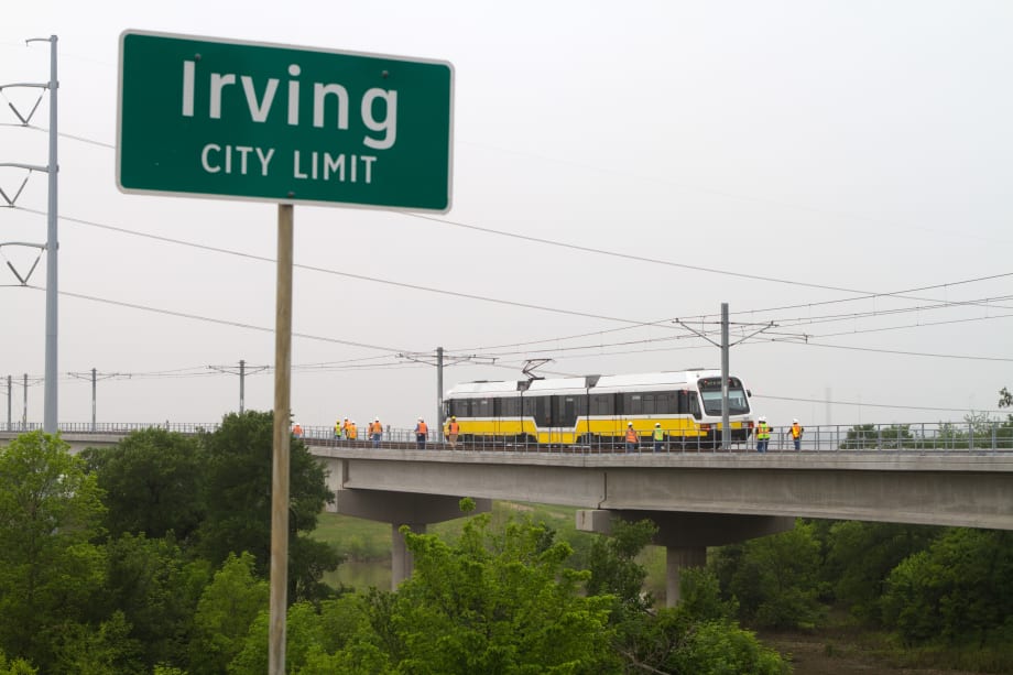 DART starts light rail train tests in Irving