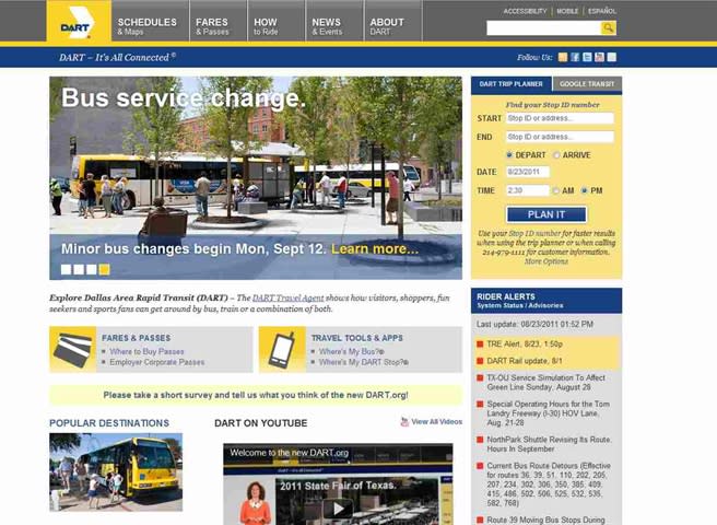 Dallas DART’s new website makes trip planning easier