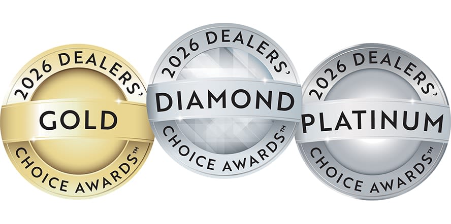2026 diamond, platinum and gold Dealers' Choice Awards emblems