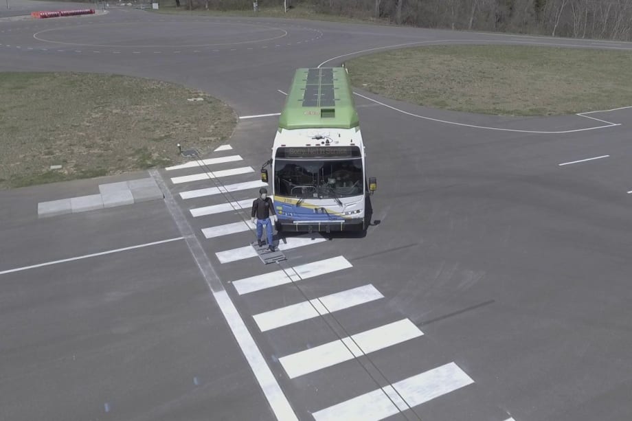 Study testing Pedestrian-Avoidance Safety System for transit buses
