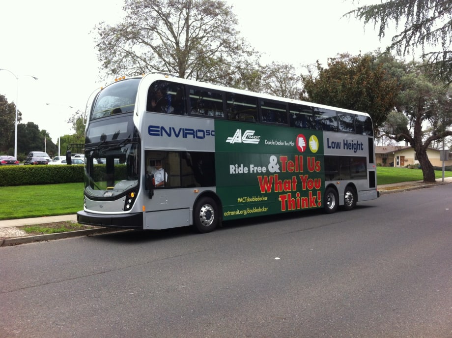 AC Transit piloting Alexander Dennis double-deck bus