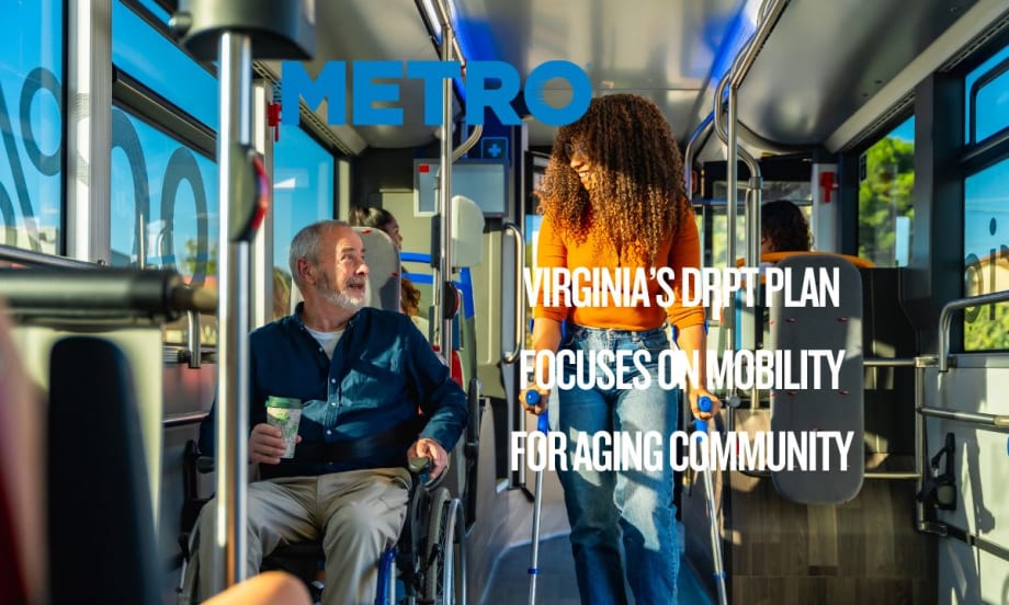 Disabled and senior passengers on a transit vehicle.