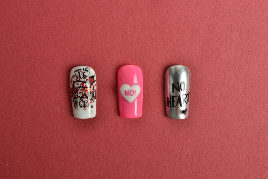 Stupid Cupid: Anti-Valentine's Day Nail Art