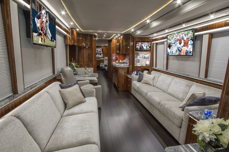 Dallas Cowboys unveil new luxury motorcoach