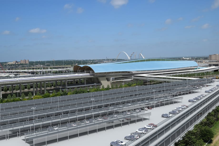 Dallas Bullet Train Station to Include Rental Car Counters