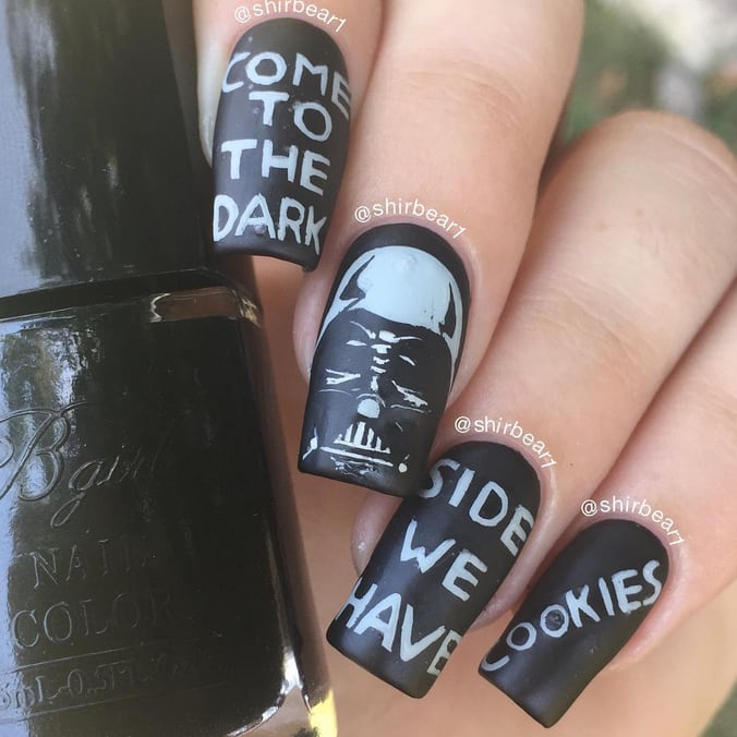 Darth Vader Nail Art (Time Lapse)