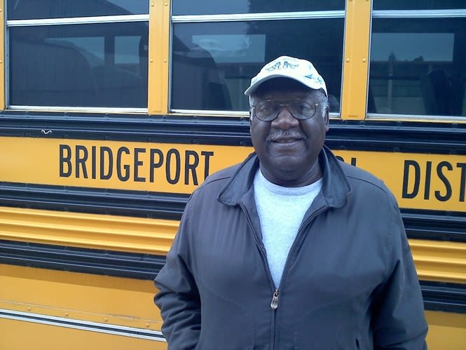 Bus driver keeps cool in icy accident