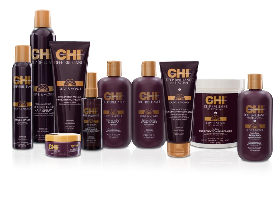 The CHI Deep Brilliance Olive & Monoi Oil Optimum Moisture Line