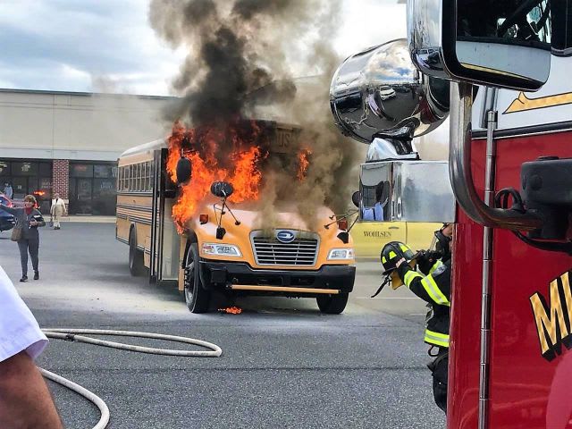Delaware School Bus Catches Fire, No One Hurt