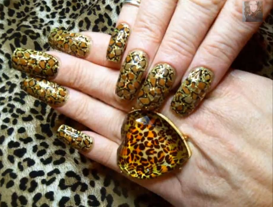 Eggshell Cheetah Nail Art Step-by-Step