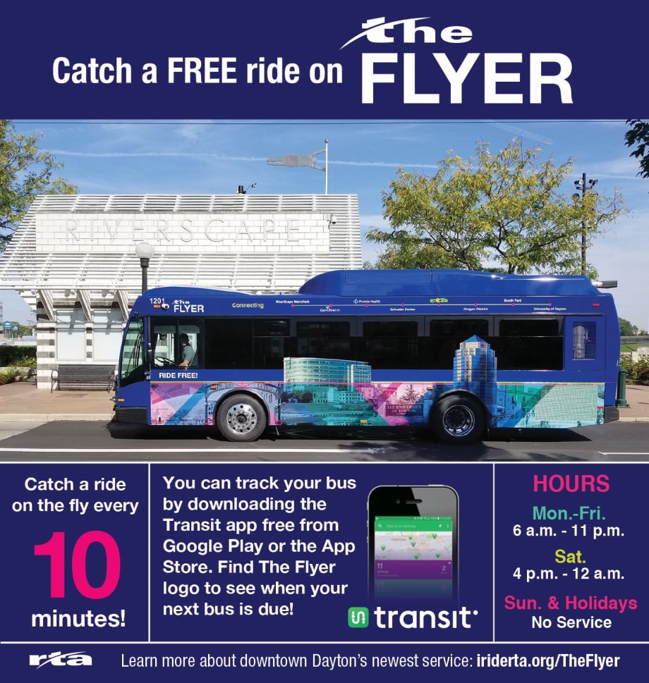 Greater Dayton RTA wins national creative awards for The Flyer 