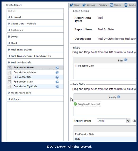 Donlen Launches Report Builder for FleetWeb