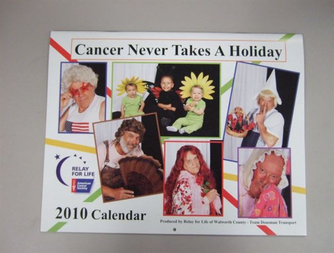 Contractor supports Relay for Life with comical calendar