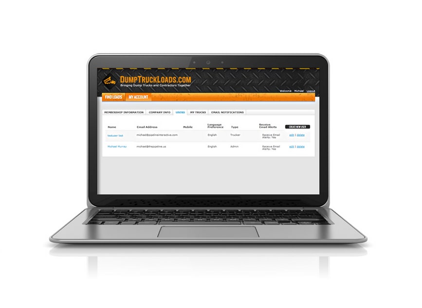 DumpTruckLoads.com Matches Loads with Trucks