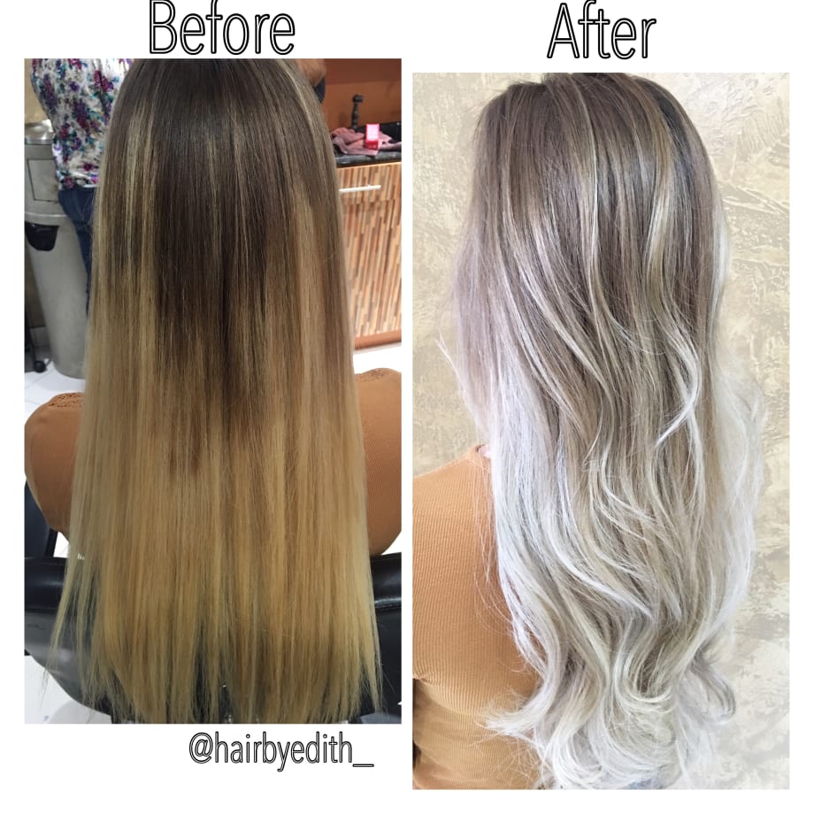 COLOR CORRECTION: Spotty Blonde To Lovely Violet Ash