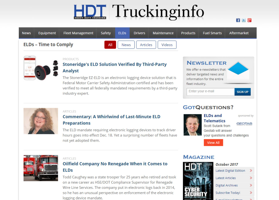 HDT’s New ELD Channel Keeps You Up to Speed
