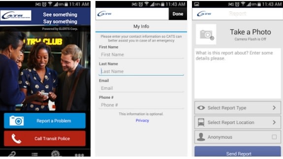 CATS app lets riders alert authorities about safety, security concerns
