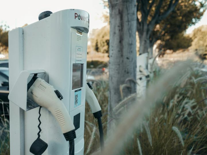 Photo of outdoor electric-vehicle charger