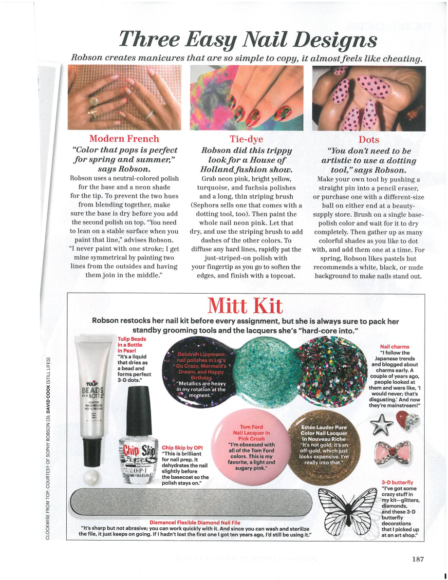 Three Easy Nail Designs by Sophy Robson