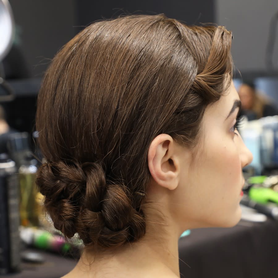 NYFW: ECRU New York Intertwined Constructed Braids with Retro Hairstyles for Gemma Hoi's Collection