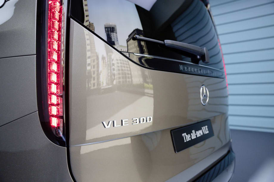 Photo of rear of Mercedes VLE passenger van
