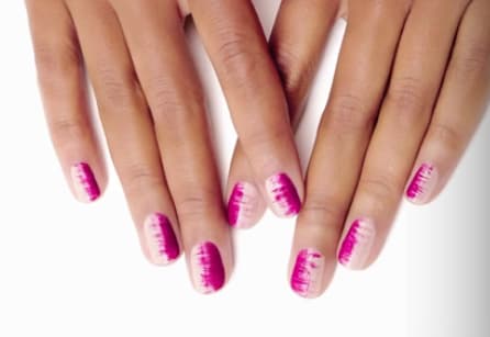Essie Nail Art Tutorial: Sand Swept Using a Fan Brush