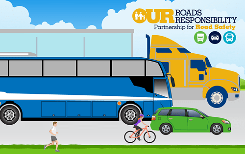 FMCSA campaign to raise awareness about sharing the road with buses