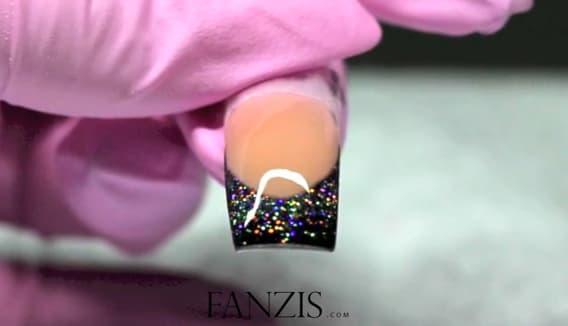 Black Glitter French Tutorial