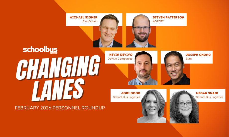 A red and orange personnel roundup graphic with text reading "Changing Lanes."