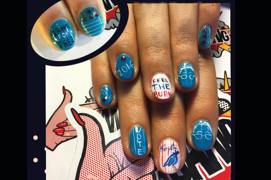 Election Nail Art: Hillary Clinton, Bernie Sanders, and Donald Trump Nails