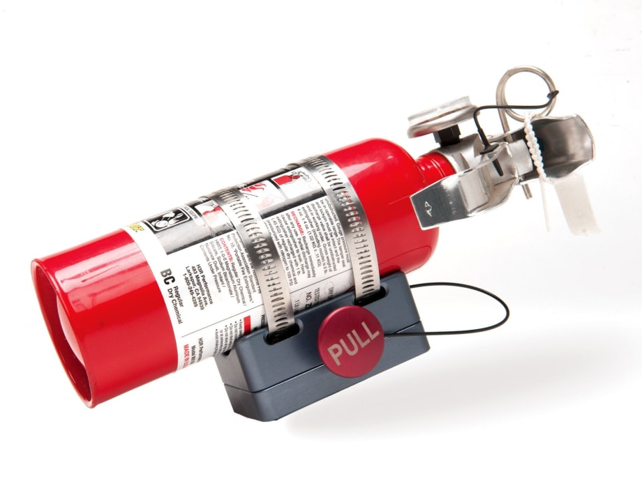 Quick-Release Fire Extinguisher