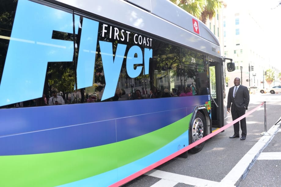 Fla.'s JTA unveils first of new Gillig CNG buses