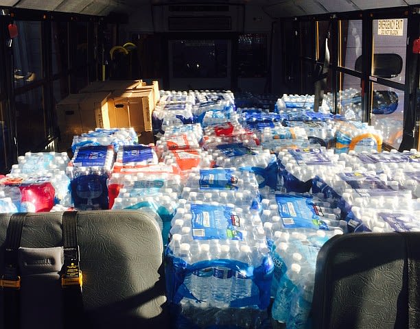 First Student Collects Bottled Water for Flint