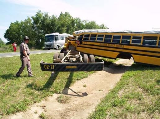 Report looks at lap belts in bus crash