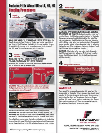 Fontaine Fifth Wheel Video Shows How to get the Ultra Connection