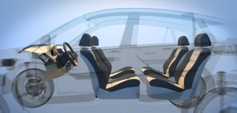 Ford files patent for autonomous car with reconfigurable seating