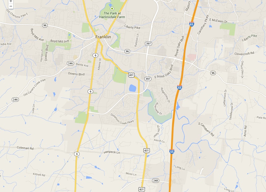 Lane Closures This Weekend on I-65 in Franklin, Tenn.