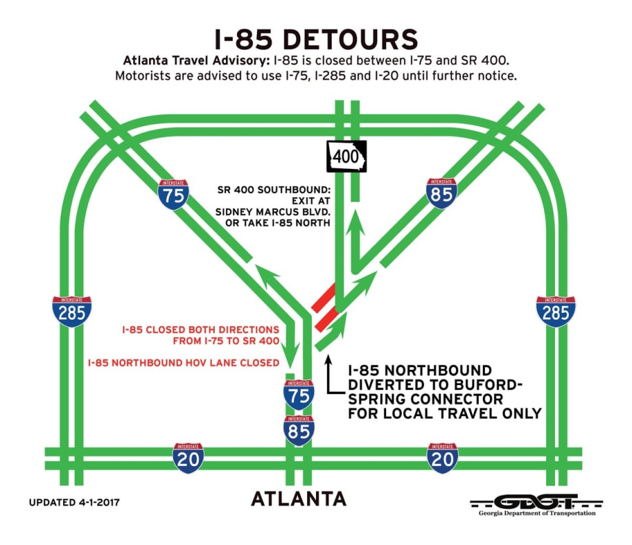 Georgia DOT Plans to Reopen I-85 by June 15