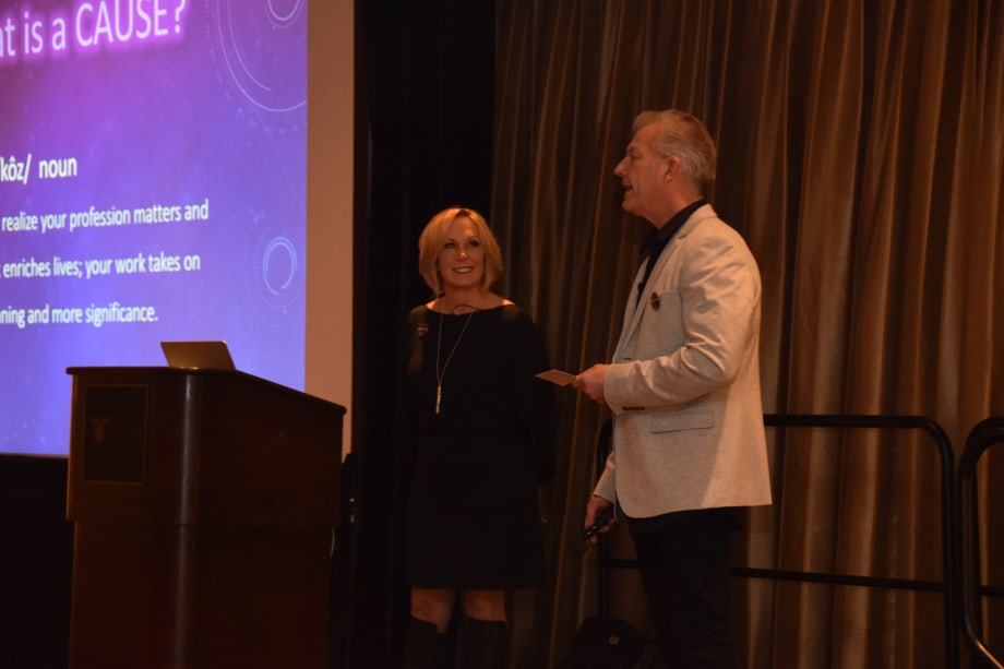 Serious Business Challenges Attendees with Question, "Will You?"