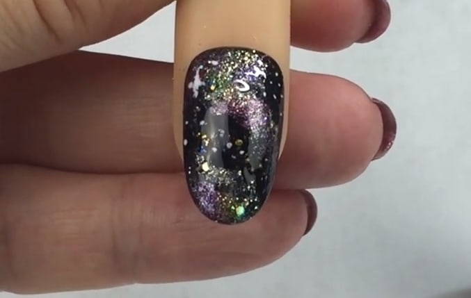 Galaxy Nails Using Gel II Gel-Polish
